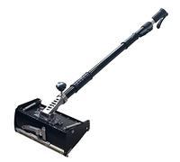 Professional 8/10/12 Inch Drywall Flat Finishing Box - Drywall Mud Compound Drywall Putty Drywall Knife Tools Mud Drywall Skimming Blade with 41''- 65'' Adjustable Handle - Quick Clean,12in