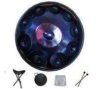 Professional 9 Note Harmonic Handpan Drum Set with Travel Bag and Mallets for Meditation Yoga Zen Steel Percussion Instrument for Relaxation and Healing