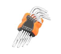 Professional 9-Pc Heat-Treated Hex Wrench Kit in T10-T50 Sizes, Rust-Resistant L-Type Star Keys for Mechanics, Plumbers, and Homeowners