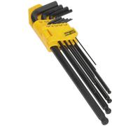 Professional 9-Piece Extra-Long Ball-End Hex Key Set For Precision Work