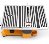 Professional 90W Electric Mini Table Saw Circular Saw Cutting Wood Cutter w/3pcs 4 Diameter Saw for Metal, Plastic,4500rpm Woodworking Bench Tool