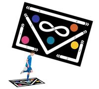 Professional 90x60cm Soccer Training Mat with Anti-Slip Base & Shock Absorption - Footwork Mastery Kit for Kids 4-16 Ages, Indoor Silent Football Training Mat