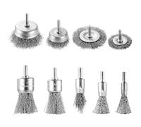 Professional 9PCS Drill Wire Wheel Set Durability Carbon Steel Wheel Brushes For Rust Removal Paint Stripping Grinding Carbon Steel Wire Brushes