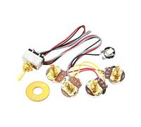 Professional A250K+B250K Potentiometer Complete Circuit Wiring Guitar Wiring Harness 4ways Toggle 2 Volumes