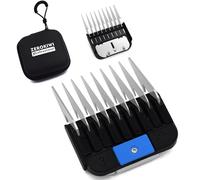 Professional A5 Style Animal Clipper Stainless Steel Color-Coded Snap-on Attachment Guard Guide Comb, 1/8"-1" Compatible with Wahl KM Series Oster A5 Andis Detachable Blade Pet Groomers (#3 - 3/8")