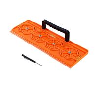 Professional ABS Hole Positioning Guide Featuring Detachable Handle and Alignment for Electricians and Construction Tasks Heavy Duty ABS Electrical Box Guide Containing Built in Alignment and Ruler
