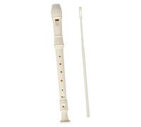 Professional ABS Saxophone Descant Recorder Clarinet 8 Holes Style C Key Beginners Professional Universal Soprano Recorder (Color : White)
