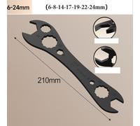 Professional AC Repair Wrench Kit - Multi-Functional Open-End Wrench Set with Changeable Heads (6-22 mm / 6-24 mm / 6-27 mm), High-Carbon Steel (6-24mm)