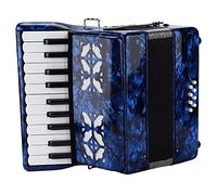 Professional Accordion, 22 Key 8 Bass Piano Keyboard Accordion with Adjustable Strap for Adult Beginner Musical Instrument Performance