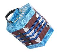 Professional Accordion, Concertina Accordion Portable Professional Pedals for Adults Musical Instrument Supplies Bass Drum Accessories (Sky Blue