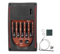 Professional Acoustic Guitar Pickup Preamp 5 Band EQ Tuner Amp with Phase Switch and Loudness Control for Guitarists and Musicians Metal and Plastic Construction Includes Pickup