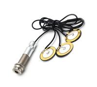 Professional Acoustic Guitar Pickups Two Pickups Three Piezoelectric Sensors Suitable For Acoustic Guitars Ukuleles And Banjos Bk(Without cover)