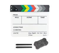 Professional Acrylic Film Clapboard Reusable Clapper Board Film Shoots Director With Blackboard Eraser Movie Clapper Board