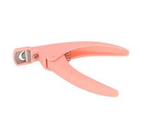 Professional Acrylic Nail Clipper Stainless Steel Nail Tip Cutter False Nail Trimmer Manicure Tool for Home Nail Salon (Pink)