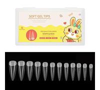 Professional Acrylic Nail Tips Set - 504Pcs Clear Full Cover Pre-Shaped for Salon, Home, Party Use | Long-Lasting & Easy Application for Beauty Professionals & DIY