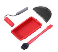 Professional Adhesive Spread Roller with Reusable Tray, Non-Sticky Surface, Easy Clean Brushes for Model Building Projects, Includes Adhesive Spread Roller