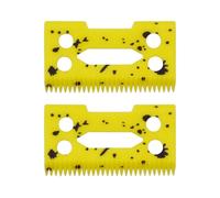 Professional Adjustable Hair Clipper Replacement Moving Blade, Zirconia Ceramic Cutter Blade Compatible with Wahl 5 Star Super Taper Magic Clip 8504 1919 8148 Hair Clippers (Yellow, 2)