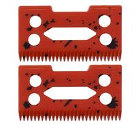 Professional Adjustable Hair Clipper Replacement Moving Blade, Zirconia Ceramic Cutter Blade Compatible with Wahl 5 Star Super Taper Magic Clip 8504 1919 8148 Hair Clippers (Red, 2)