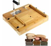 Professional Adjustable Soap Cutter | Wooden Soap Cutting Tool with Viewing Window & Hidden Storage Box | for Handmade Soap Bars