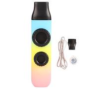 Professional Adjustable Tone Kazoo, Plastic Musical Instrument with 10 Flute Diaphragms, Mini Kazoo for Ukulele Violin Guitar, ABS Lightweight Portable Kazoo with Storage Box and L (High Gloss Tri