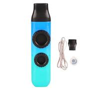 Professional Adjustable Tone Kazoo, Plastic Musical Instrument with 10 Flute Diaphragms, Mini Kazoo for Ukulele Violin Guitar Keyboard, Lightweight Portable Kazoo with Storage Box (High Gloss Cyan