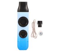 Professional Adjustable Tone Kazoo, Plastic Musical Instrument with 10 Flute Diaphragms, Mini Kazoo for Ukulele Violin Guitar Keyboard, Lightweight Portable Kazoo with Storage Box (High Gloss Blue