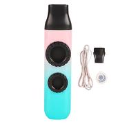 Professional Adjustable Tone Kazoo, Plastic Musical Instrument with 10 Flute Diaphragms, Mini Kazoo for Ukulele Violin Guitar, ABS Lightweight Portable Kazoo with Storage Box and L (High Gloss Cyan