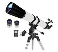 Professional Adult Astronomical Telescope 800/90 mm AZ Mount, Powerful Refractor Telescope for Children and Budgeters, Portable with Bag and Tripod