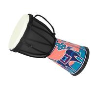 Professional African Drum 4 Inch African Drum Portable Djembe Drum With Colorful Art Patterns Adults Playing Hand Drums (Color : E)