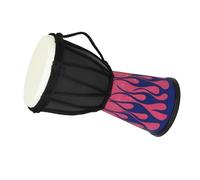 Professional African Drum 4 Inch African Drum Portable Djembe Drum With Colorful Art Patterns Adults Playing Hand Drums (Color : B)