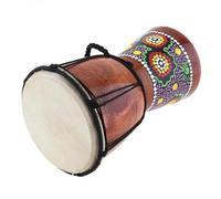 Professional African Drum 6 Inch African Drum Handmade Solid-Wood Goat-Skin Traditional African Drum Instrument