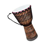 Professional African Drum Adult African Tambourine Hand-hollowed Solid Wood Drum Body Sheepskin Drum Head African Drum (Color : 10 inches)