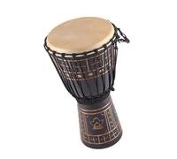 Professional African Drum Solid Wood Hand-carved African Drum Old Goatskin Drum Skin Hand Drum With Bags (Color : 10 inches)