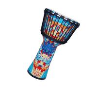 Professional African Drum Standard 10-inch Beginner Tambourine Old Goatskin African Drum Percussion Instrument (Color : E)