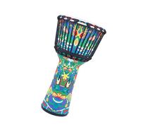 Professional African Drum Standard 10-inch Beginner Tambourine Old Goatskin African Drum Percussion Instrument (Color : A)