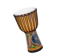 Professional African Drum Standard 12-inch Indonesian Painted African Drum For Beginners Goatskin African Drum (Color : H)