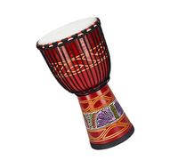 Professional African Drum Standard 12-inch Indonesian Painted African Drum For Beginners Goatskin African Drum (Color : F)