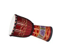 Professional African Drum Standard 8-inch Beginner Adult Mahogany Goat Leather Painted African Tambourine (Color : C)