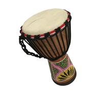 Professional African Drum Standard 8-inch Wooden Body Sheepskin Drum Skin African Drum Beginner Adult Hand Drum (Color : A)