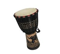 Professional African Drum Standard 8-inch Wooden Body Sheepskin Drum Skin African Drum Beginner Adult Hand Drum (Color : D)