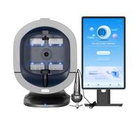 Professional AI Skin Image Analyzer Face Scalp Analysis Machine 9 Spectra Imaging 3D Simulation Skin Scanner for Pore Pigment Aging Detection Salon Beauty Management System with AI Report (15.6inch)