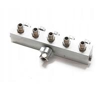 Professional Air Distributor for 5 Air Hoses Airbrush Pistol Compressor 5-Way 1/8 Inch