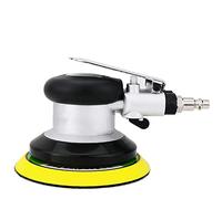 Professional Air Random-Orbit Sanders, High-Performance Double-Action Pneumatic Grinder Polisher Mini with Pad, 10000 RPM (Silver 125mm)