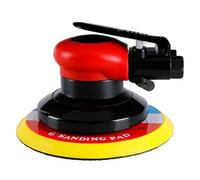Professional Air Random Orbital Sander, Heavy Duty Dual Action Pneumatic Palm Sander (6 inch, Red)