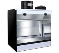 Professional Airbrush Spray Booth Kit, Craft Table Airbrush Booth with Waterfall Water Curtain & 5500K LED Lighting, Ideal for Model Making, Cake Decorating, Nail Art, Pottery & Craft Projects(M)