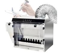 Professional Airbrush Spray Booth Kit with Waterfall Water Curtain & LED Lighting for Model Making, Cake Decorating, Nail Art, Pottery & Craft Projects, Gesture/Touch Control