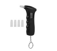 Professional Alcohol Breath Tester Mini LCD Display Portable Analyzer with Accurate and Fast Results, Simple Operation (1 Digital Alcohol Tester + 5 Pcs Mouthpieces)