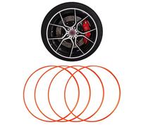 Professional Alloy Wheel Protectors,Rim Protector for Car Wheels,Aluminum Alloy Construction,Simple and Convenient Installation,Suitable for a Wide Range of Vehicle Models(Orange,21-inch)