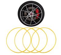 Professional Alloy Wheel Protectors,Rim Protector for Car Wheels,Aluminum Alloy Construction,Simple and Convenient Installation,Suitable for a Wide Range of Vehicle Models(Yellow,16-inch)