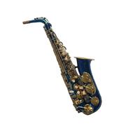 Professional Alto Saxophone Brass Body In Blue And Gold Lacquer Beginner Saxophone